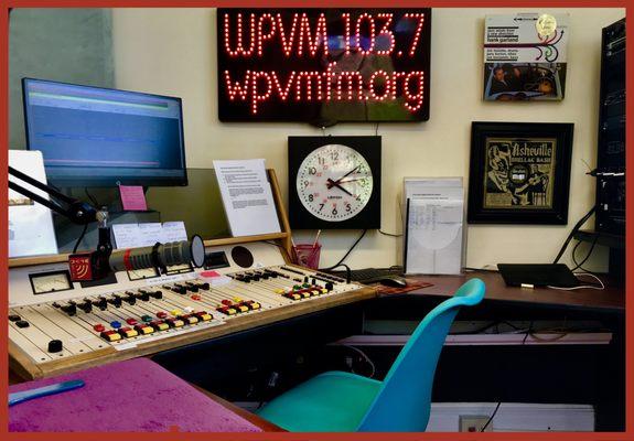 Broadcast studio @ WPVM 103.7