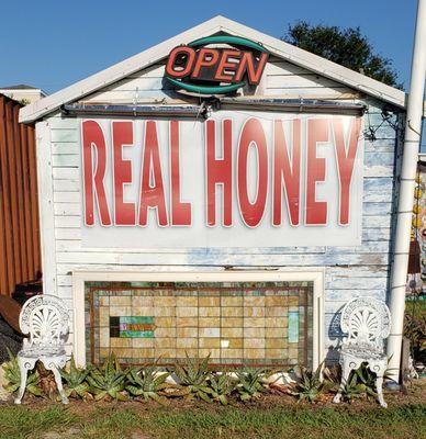 Real Honey sign at I 75 Exit 266 in Tampa. Tampa Gold Honey