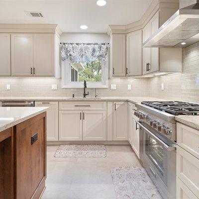 Porcelain Flooring and Backsplash