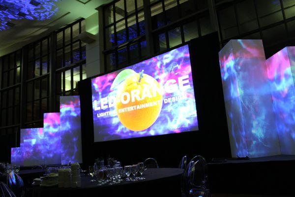 3D mapping and video screen for UA Hall of Fame Event 2018 by LED-Orange LLC