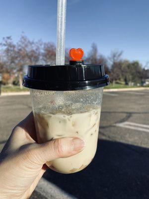 Almond Milk Tea with rainbow jelly