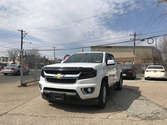 2018 Chevy Colorado headlight tint-  gunsmoke