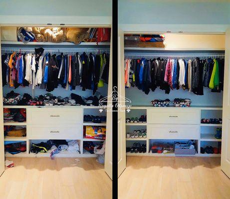 Kids closet organize