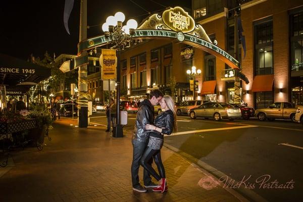 Downtown San Diego engagement photo