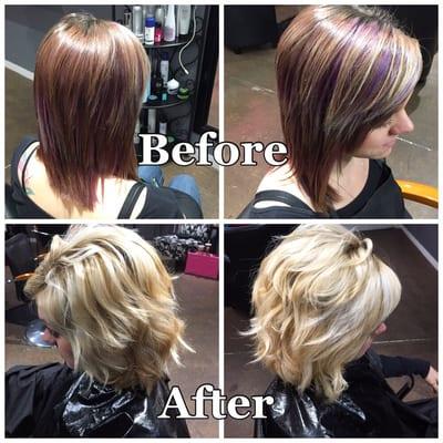 From brown to blonde! By Abby Koski