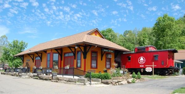 Lava Rock Grill @ Unusual Junction set in a restored 1895 Train Station in Coshocton, Ohio