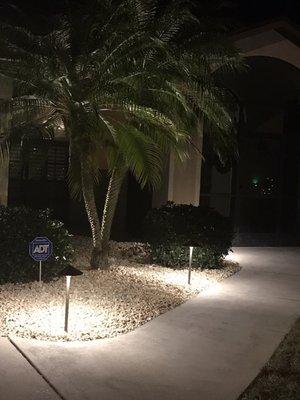 Attention to detail with palm uplights