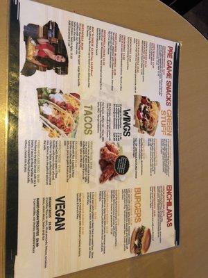 Food menu