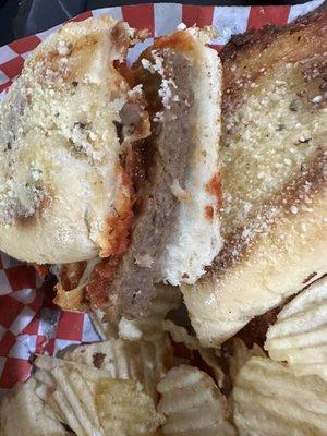 Steak Stromboli sandwich