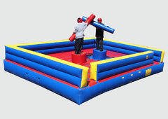 Joust If you like to compete this is the perfect game for you! The inflatable joust includes two joust poles that are padded and head gear.