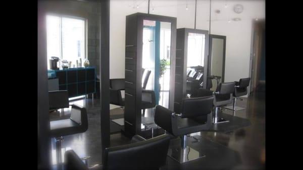 Urban chic style salon with a city style feel..