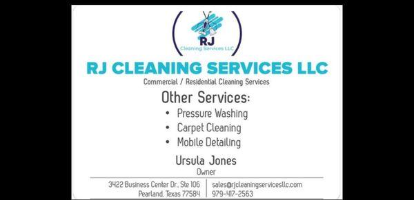 Other Services: Pressure Washing, Mobile Detailing, and Carpet Cleaning.