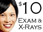 New Patient Special Offer: $10 Dental Exam & X-Rays