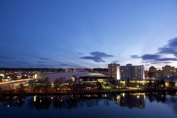 The Convention Center & River at Dusk