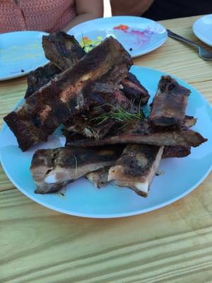 Amazing smoked ribs - pork and beef