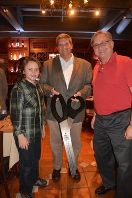 My family and I with the Chamber of Commerce of a Rochester welcomed in the new local restaurant in Rochester...