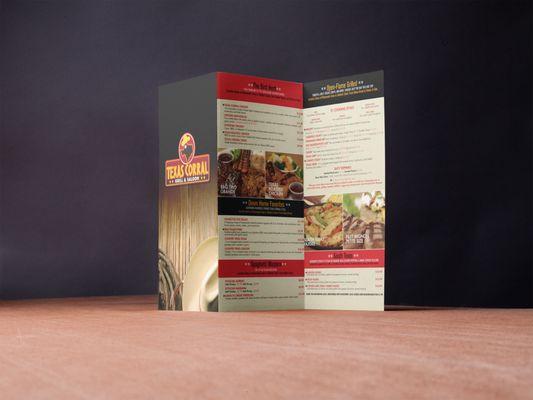 Texas Coral - Restaurant Menu Redesign.