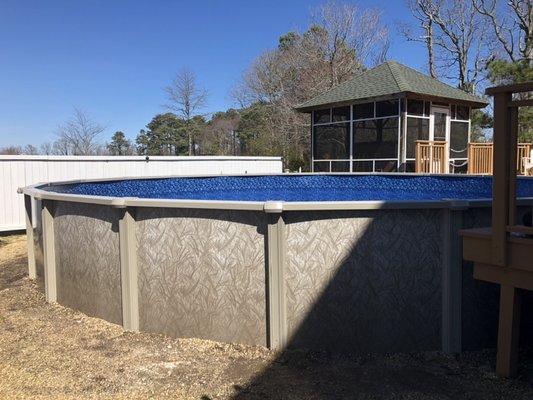 24' x 52" above ground pool installation