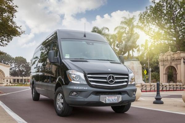 Sprinter- seats up to 14, excellent for group/corporate travel!