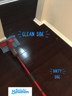 Move out floor cleaning using our special floor shine products.