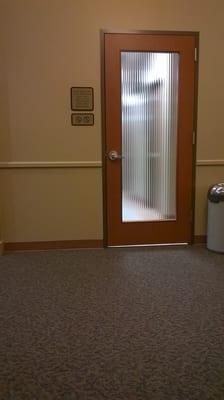 The entrance to the waiting rooms