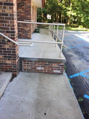 Wheelchair ramp.