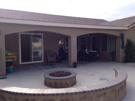 Patio cover matched perfect to the house. Sunrise construction did a fantastic job