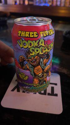 Three floyds vodka splash 9% alchohol and tasty!