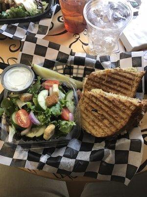 Full ladder and house salad on display