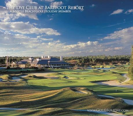 Designed by Pete Dye, The Dye Club rounds out a tremendous collection of 4 courses at Barefoot Resort.