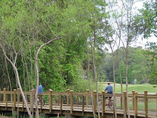 Part of the extensive, 60 miles of island bike pathways.