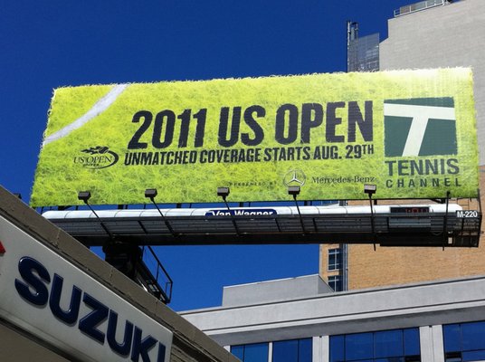 FUZZY billboard in NYC - 60' wide and as realistic fuzzy-looking as can be