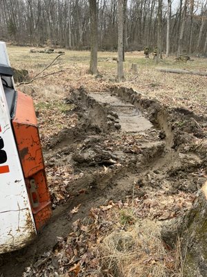 At Marc's Towing and Recovery, we can winch out your stuck loader or backhoe! We have specialized off road recovery equipment! 484-949-4216