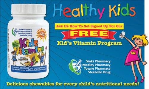 Sinks Pharmacy FREE Kids Vitamin Program