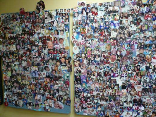 Our baby picture wall in Pediatrics