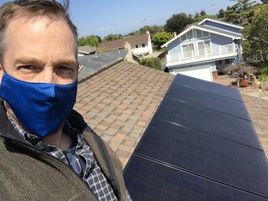 On the roof inspection new system, Foster City, CA