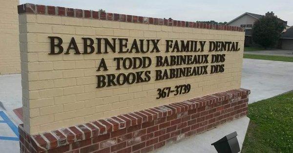 Babineaux Family Dental sign, New Iberia La.