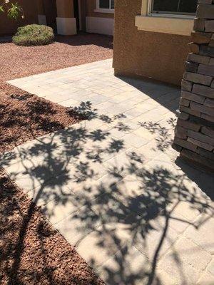 This is a paver walkway from the front of the house to the back for easier access & to move trash cans.