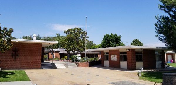 The main entrance to the campus. All are welcome!