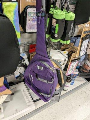 Purple sling bag