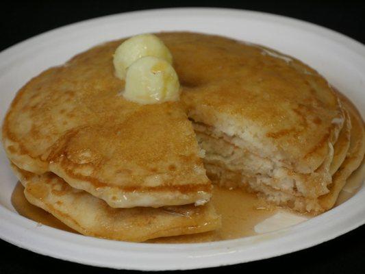 3 or 5 PANCAKES | $6 / $7.25 Buttermilk pancakes with maple syrup