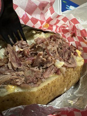 brisket baked potato with cheese