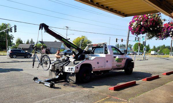 My bike getting pampered, heh.