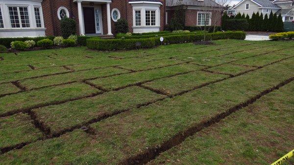 We offer J-Drain lawn drainage to help improve poor lawn drainage.