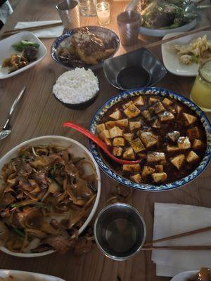 Cha Kee Chow Fun and Mapo Tofu