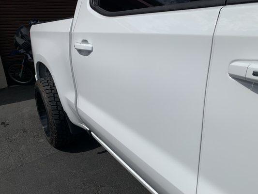 Passenger side scuffs after