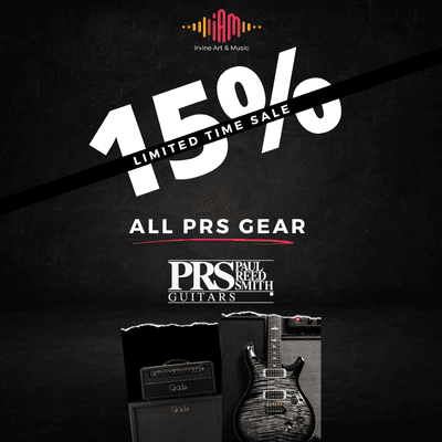 Shop our website: shop.irvineartandmusic.com now to get 15% off ALL PRS Gear & Accessories!! (Discount code is auto-applied at checkout)