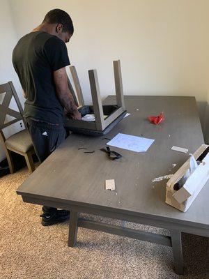 Furniture assembly by us ...Any size you need done we got you ..tv mounted  #TV #mountedtv #housework #installment #handyman #fastservice