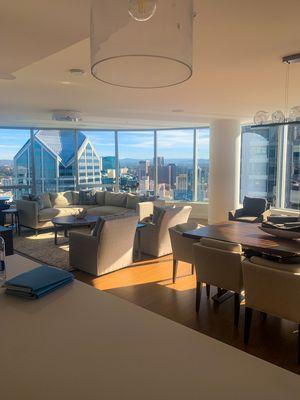 High rise interior window cleaning in Downtown San Diego.