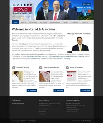 Norred and Associates (Corporate Security Firm in Atlanta) Web Design